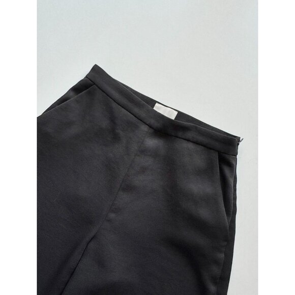 Aritzia WILFRED Lalemant Black Basketweave Wide Leg Culottes Crop Pants, Size 6A - Picture 6 of 11